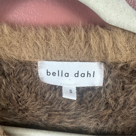 Bella Dahl - Crew Neck Sweater in Golden Leopard size Small Fuzzy slight crop - Picture 6 of 8